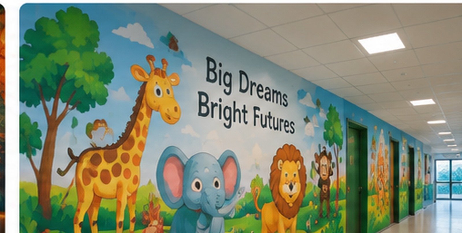 Kids School Wall Painting