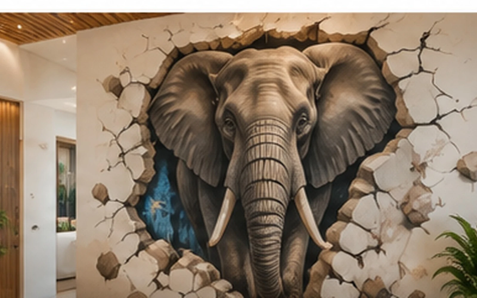 3D Wall Painting realistic project example